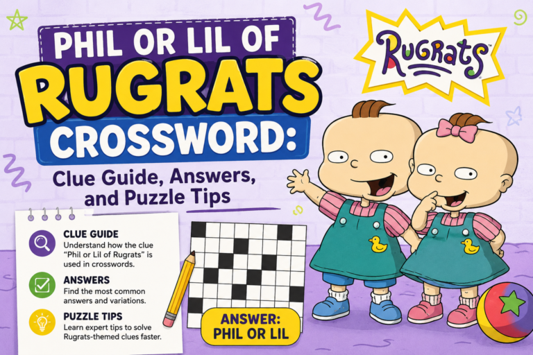 Phil or Lil of Rugrats Crossword: Clue Guide, Answers, and Puzzle Tips for this