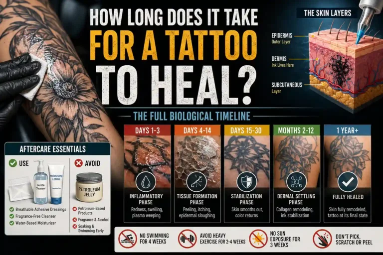How Long Does It Take for a Tattoo to Heal: The Full Biological Timeline how long does it take for a tattoo to heal image