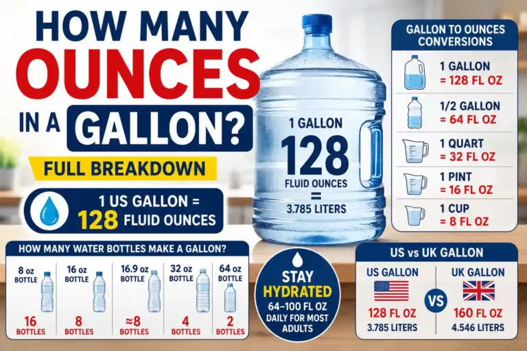 how many ounces in a gallon image