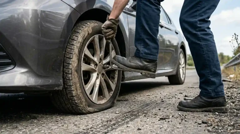how to change a tire image
