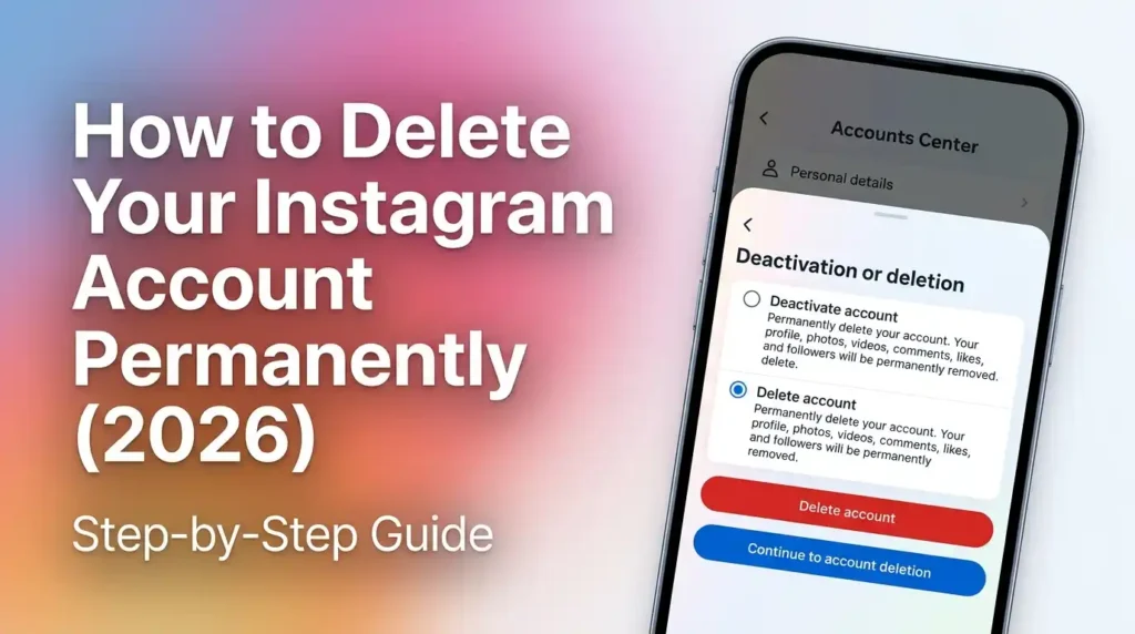 how to delete Instagram account image