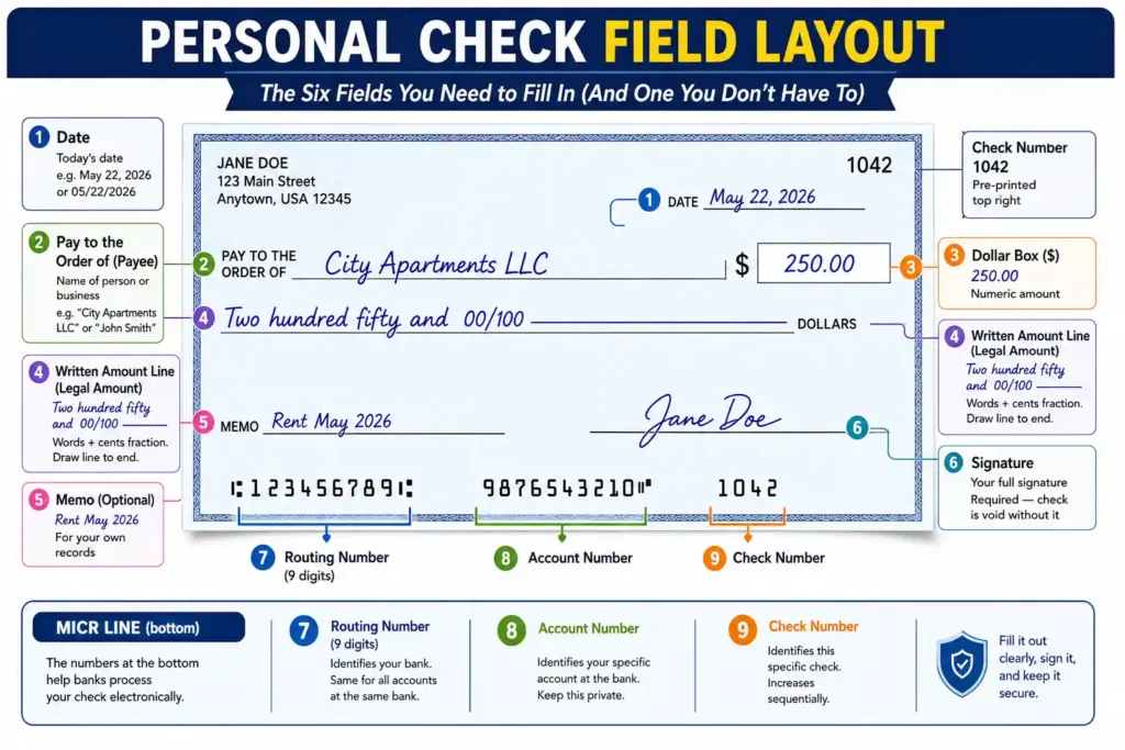 how to write a check image