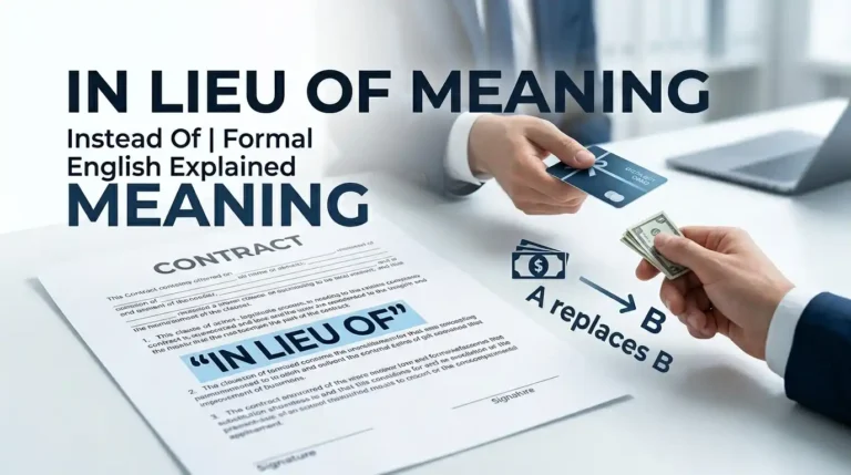 in lieu of meaning image
