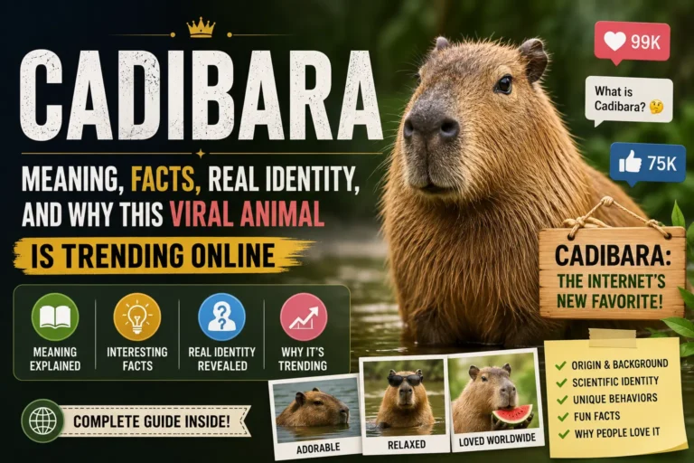 Cadibara: Meaning, Facts, Real Identity, and Why This Viral Animal Is Trending Online