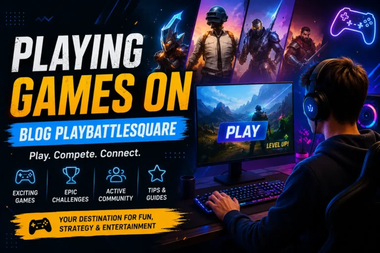Playing Games on Blog PlayBattleSquare: Competition, and Online Entertainment playing games on blog playbattlesquare